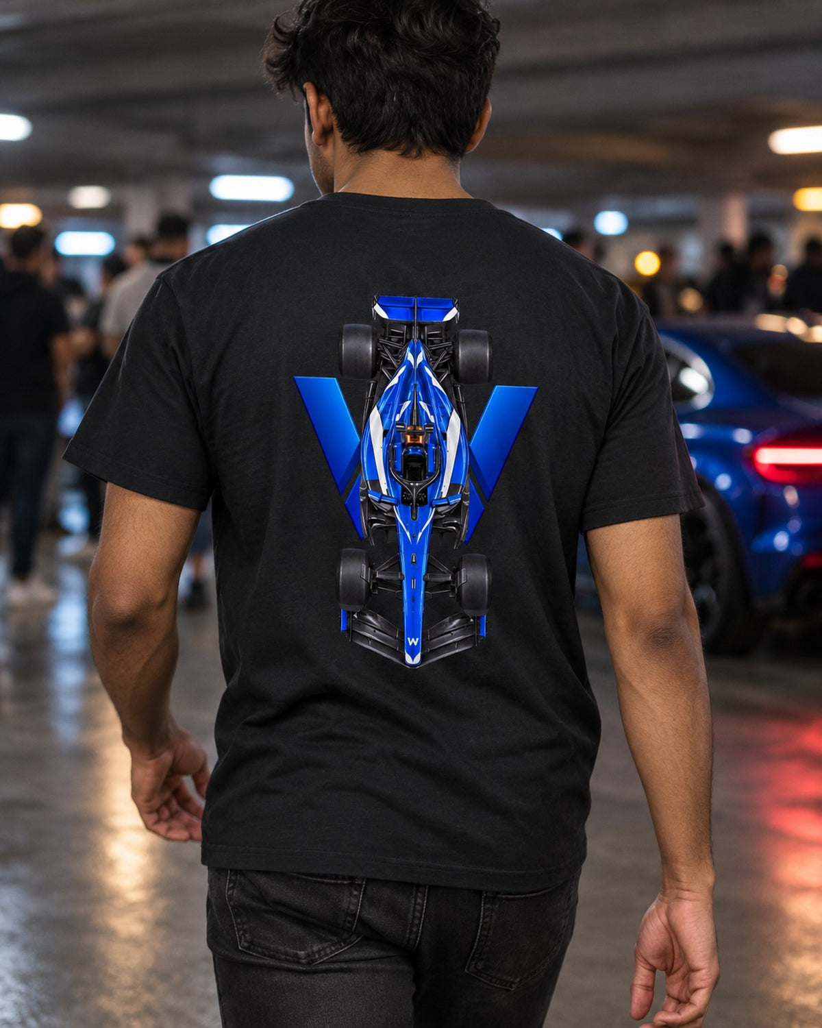 Williams FW48 2026 F1 Overhead Poster Shirt, Formula 1 Tee, Design 17 T-Shirt Black worn hero