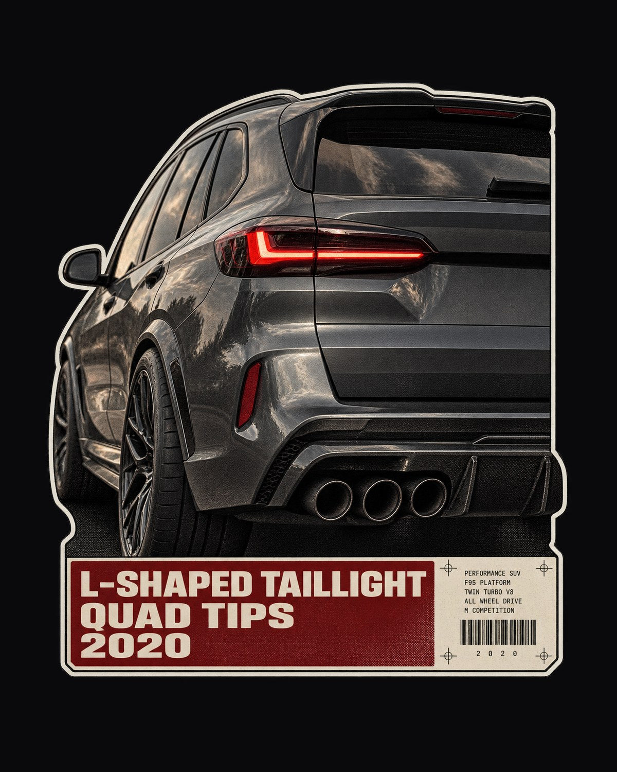 BMW X5 M Competition F95 Taillight Macro Shirt, Car Gift design only