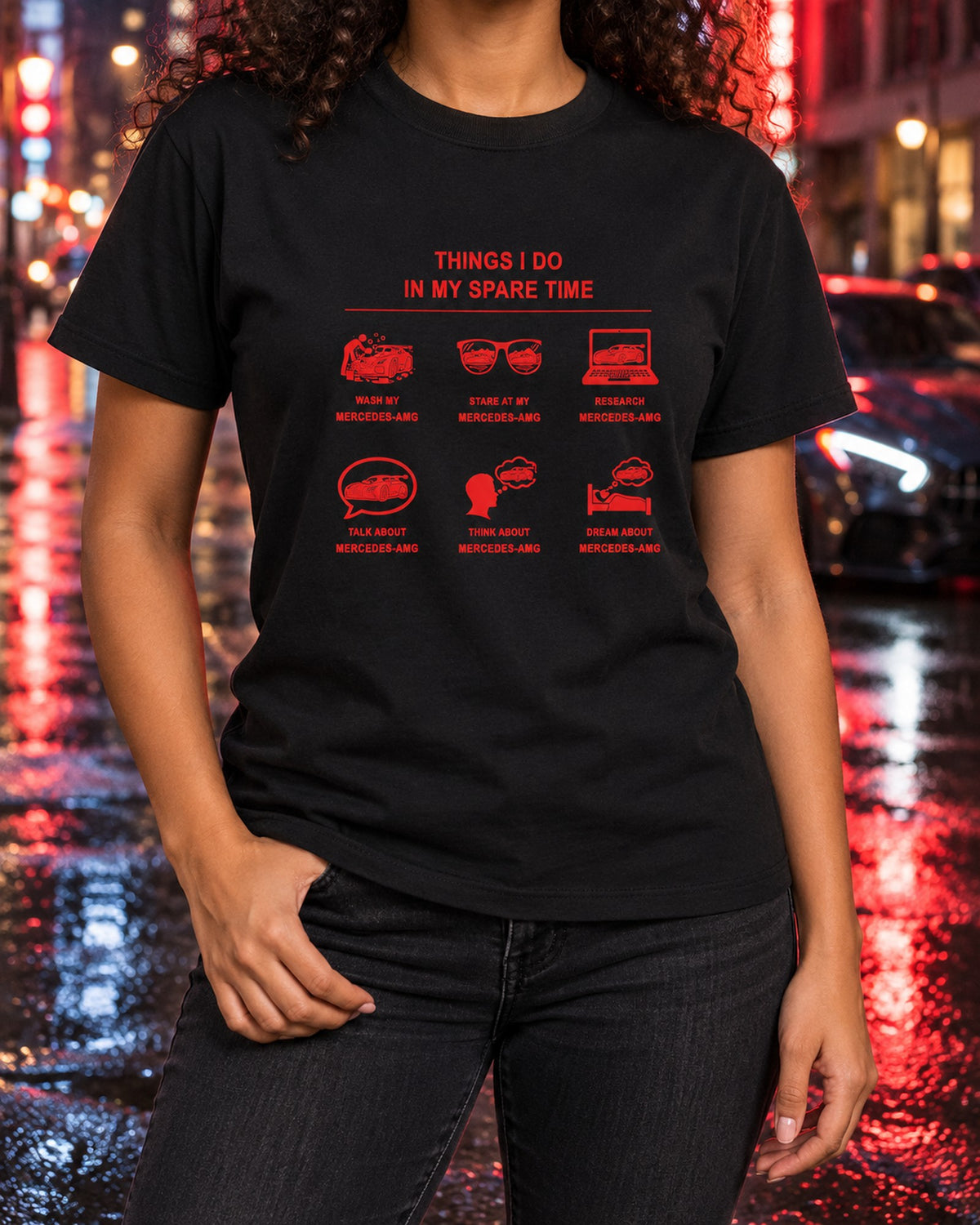 Mercedes-AMG Things I Do Shirt, Hoodie & More T-Shirt Black worn hero