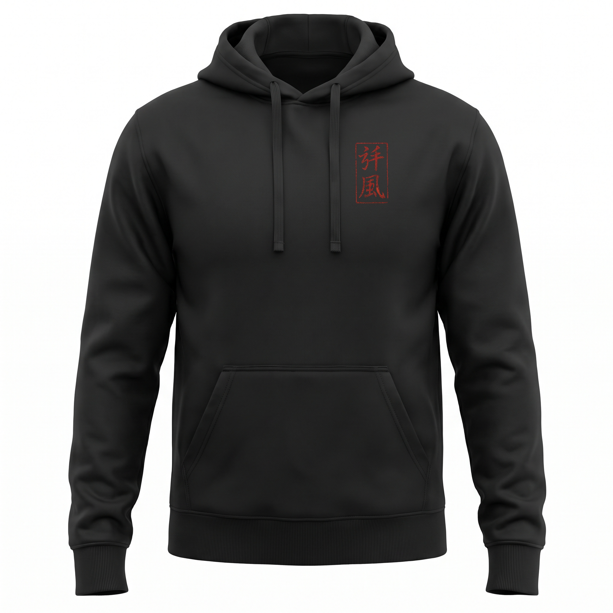 Gale — 911 GT3 Kusarigama Sumi Ink Full-Back Hoodie — Black front (left-chest seal)