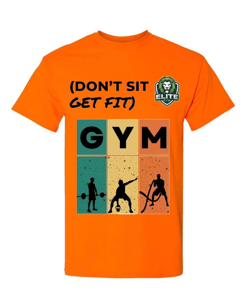 "Don't Sit Get Fit" Gym Graphic T-Shirt