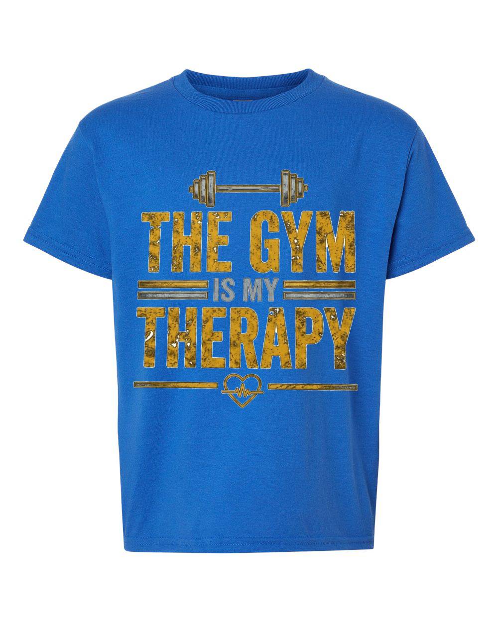 The Gym Is My Therapy Kids T-Shirt