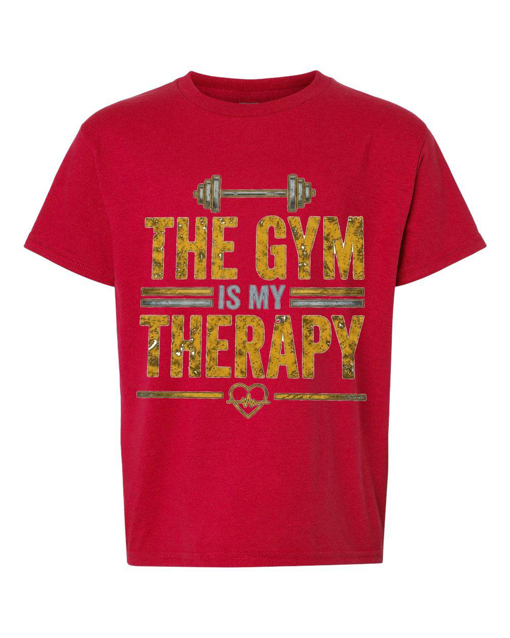The Gym Is My Therapy Kids T-Shirt