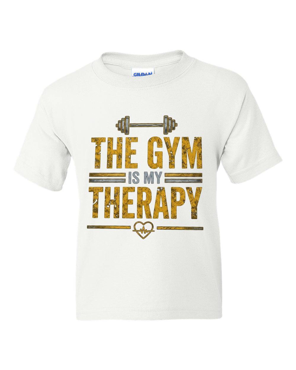 The Gym Is My Therapy Kids T-Shirt
