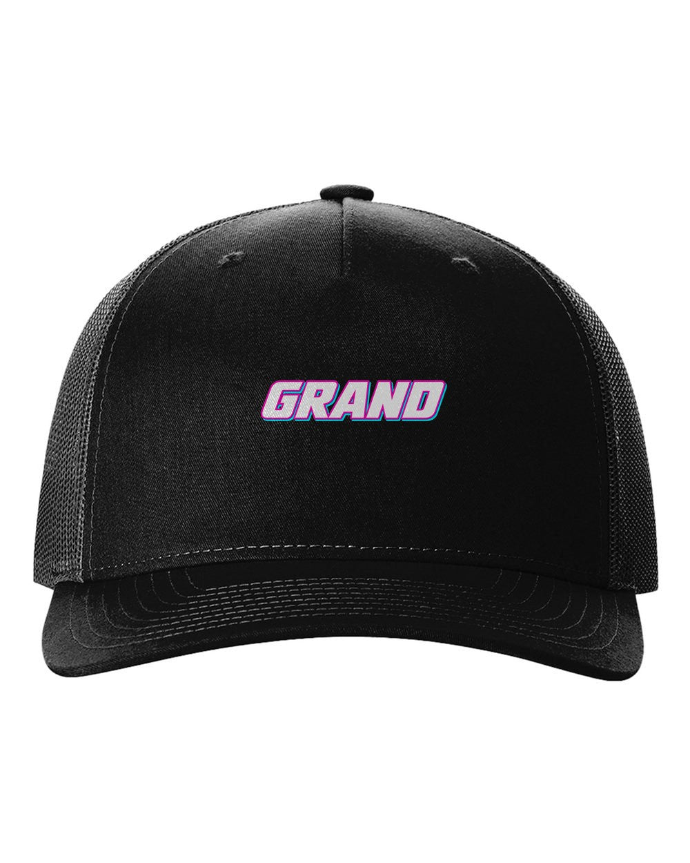 black hat front view with car name