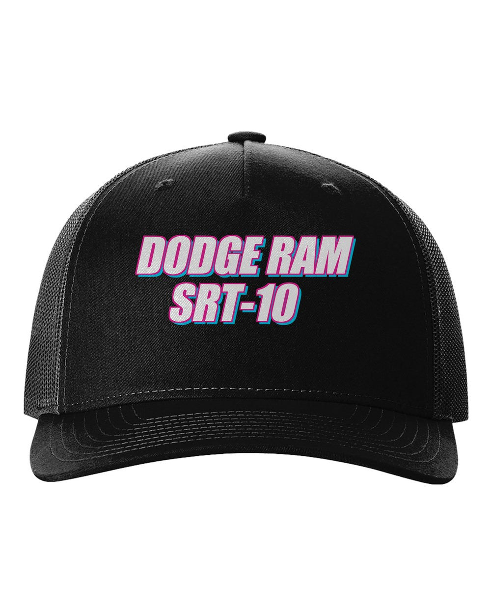 Dodge RAM SRT-10 black hat front view with car name