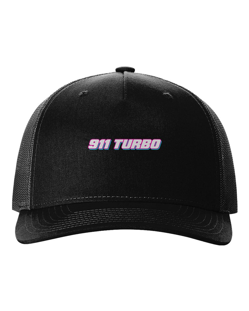 black hat front view with car name