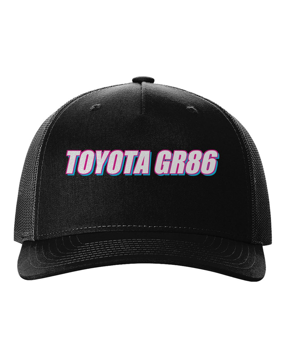 Toyota Gr86 black hat front view with car name