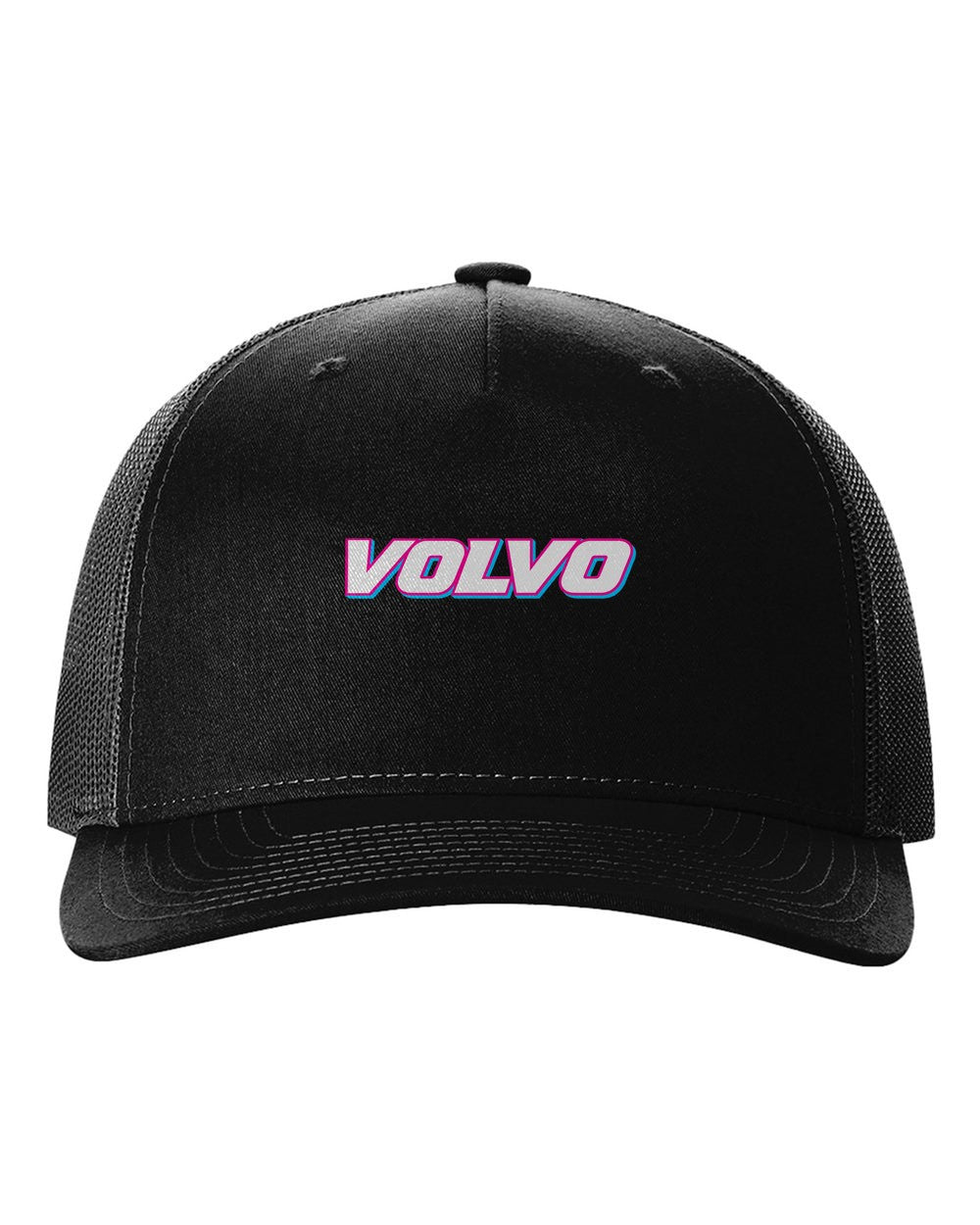 black hat front view with car name