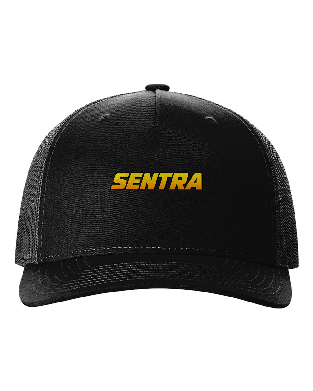 black hat front view with car name