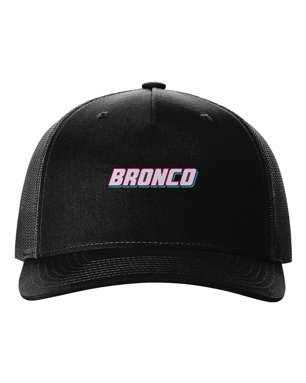 black hat front view with car name