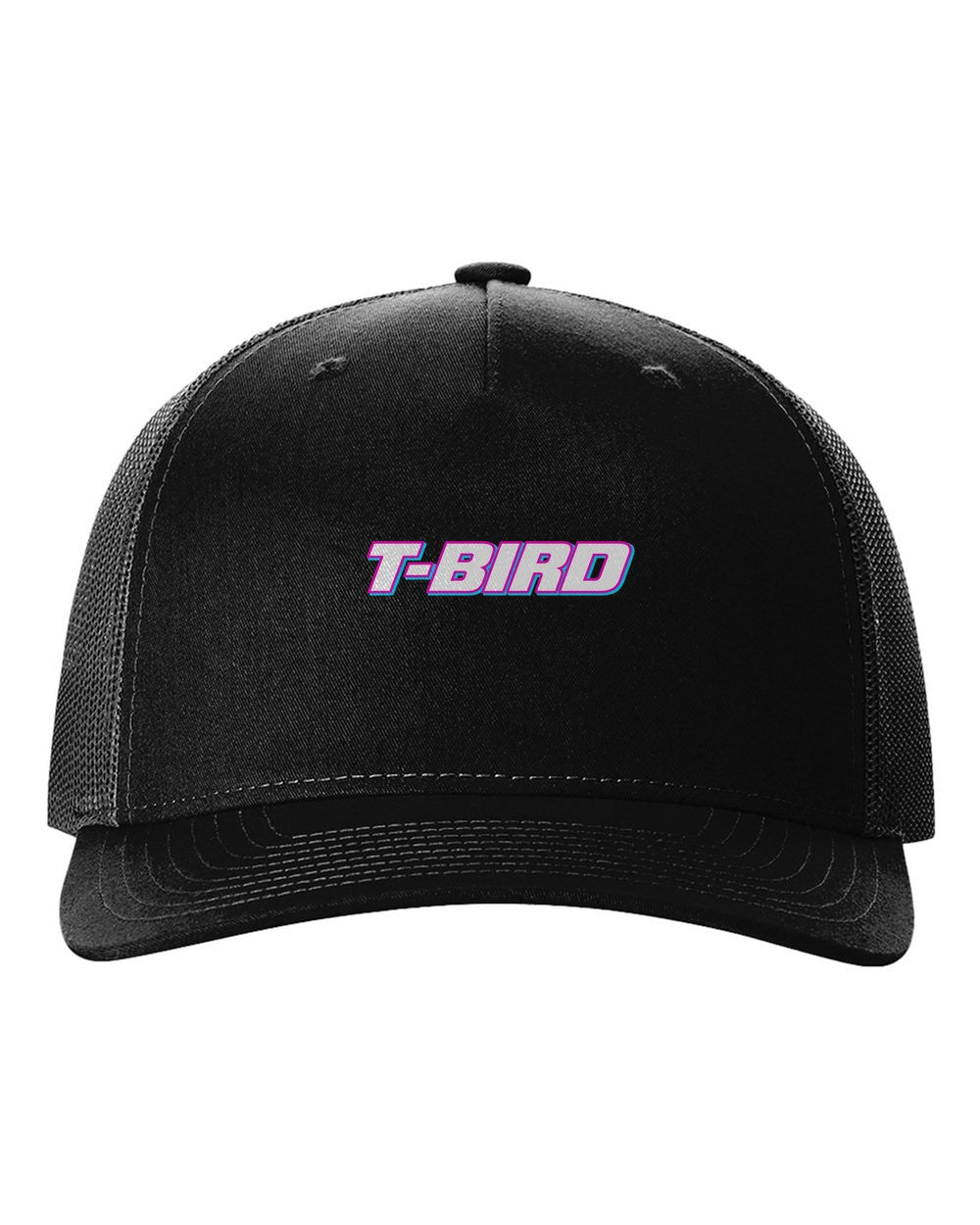 black hat front view with car name