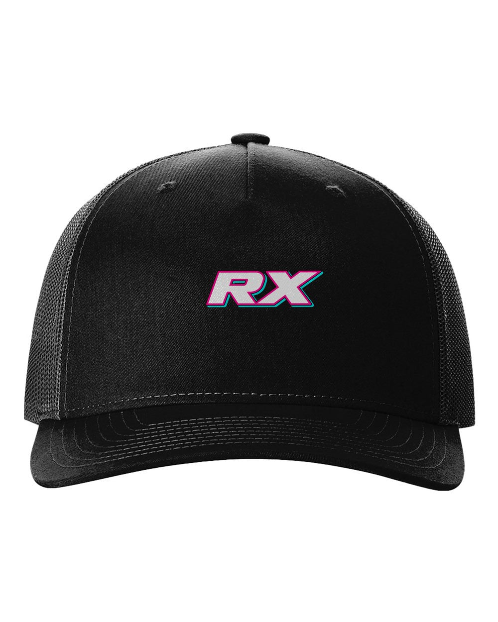 black hat front view with car name