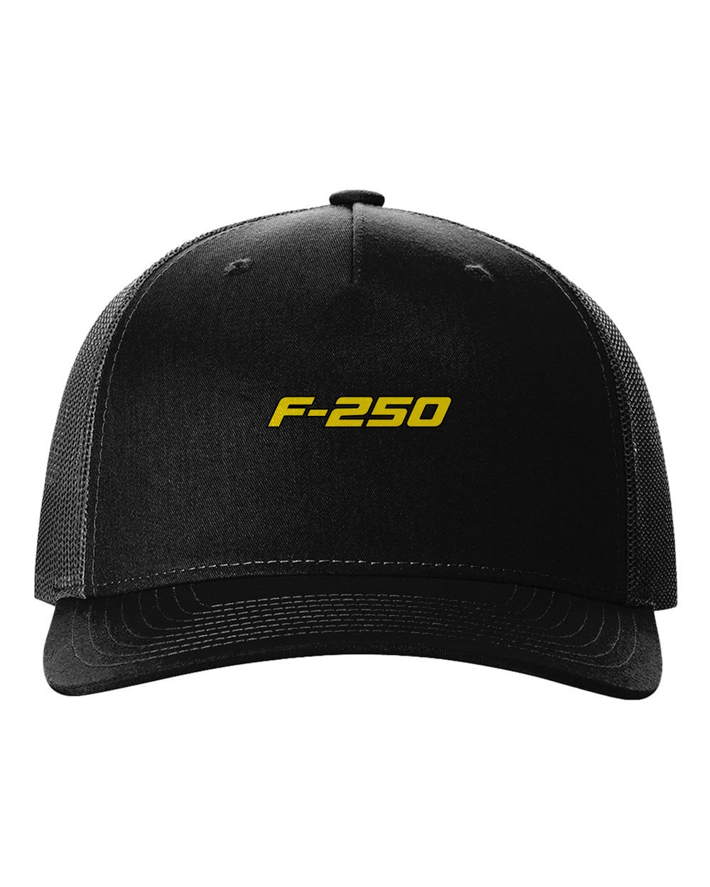 black hat front view with car name