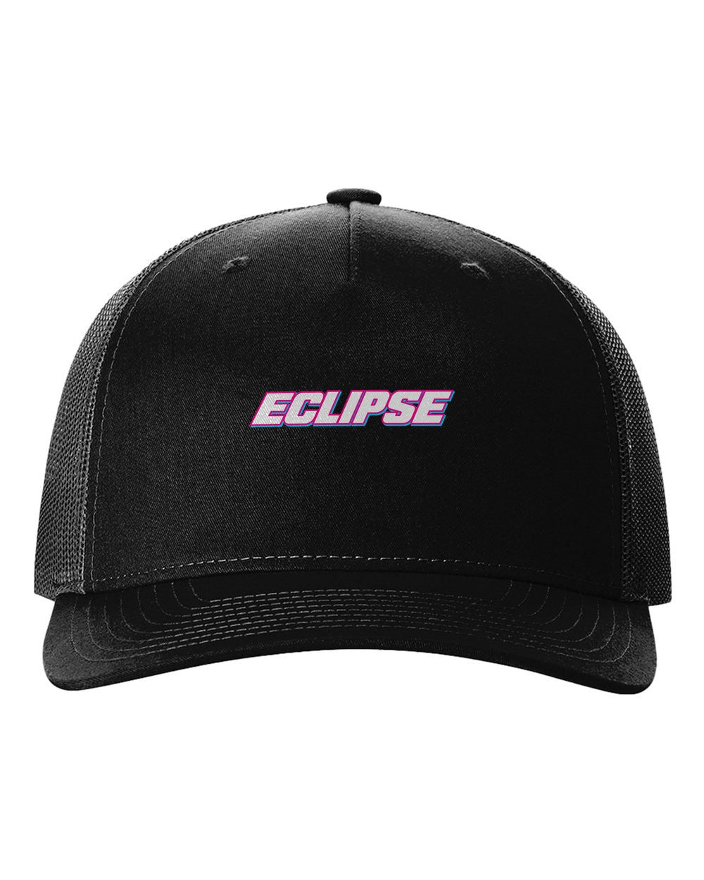 black hat front view with car name