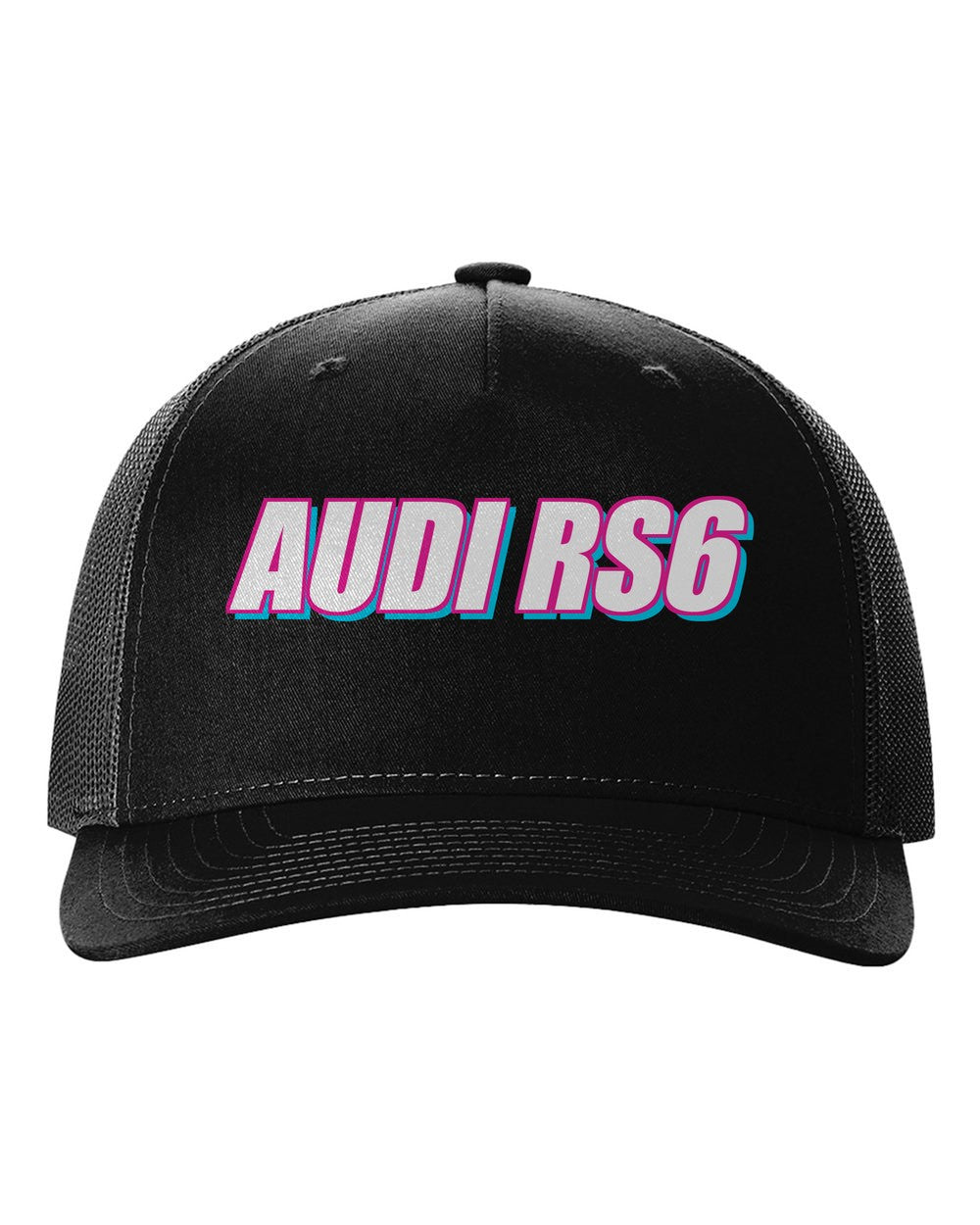 Audi Rs6 black hat front view with car name