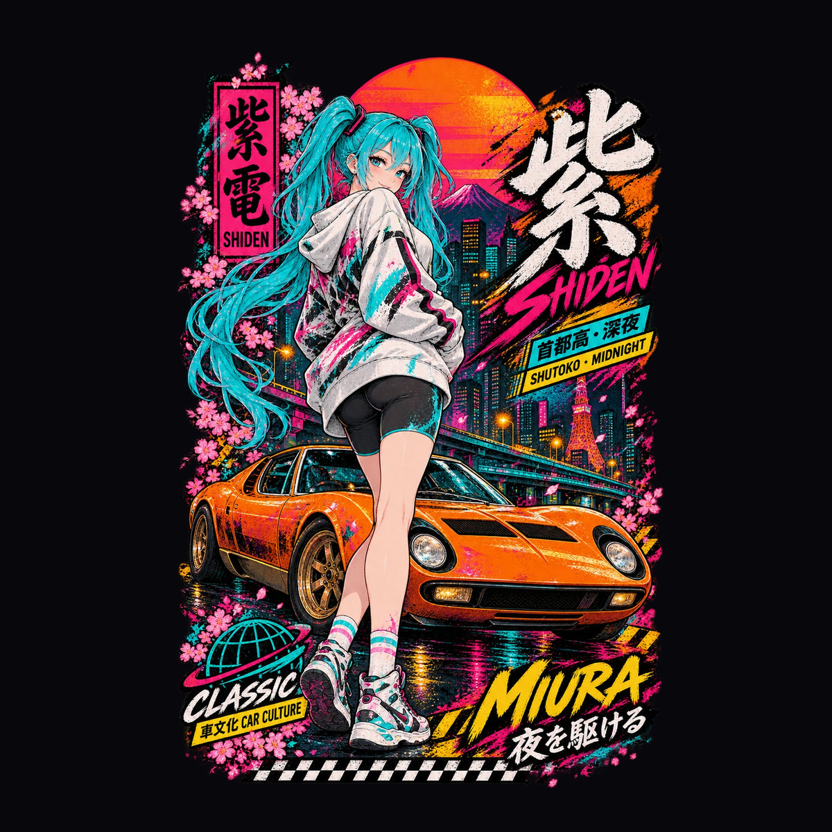 SHIDEN MIURA anime girl poster artwork