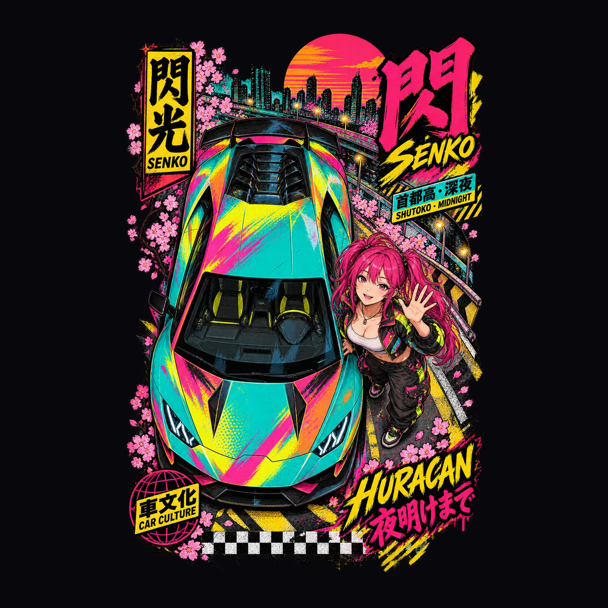 SENKO HURACAN anime girl poster artwork