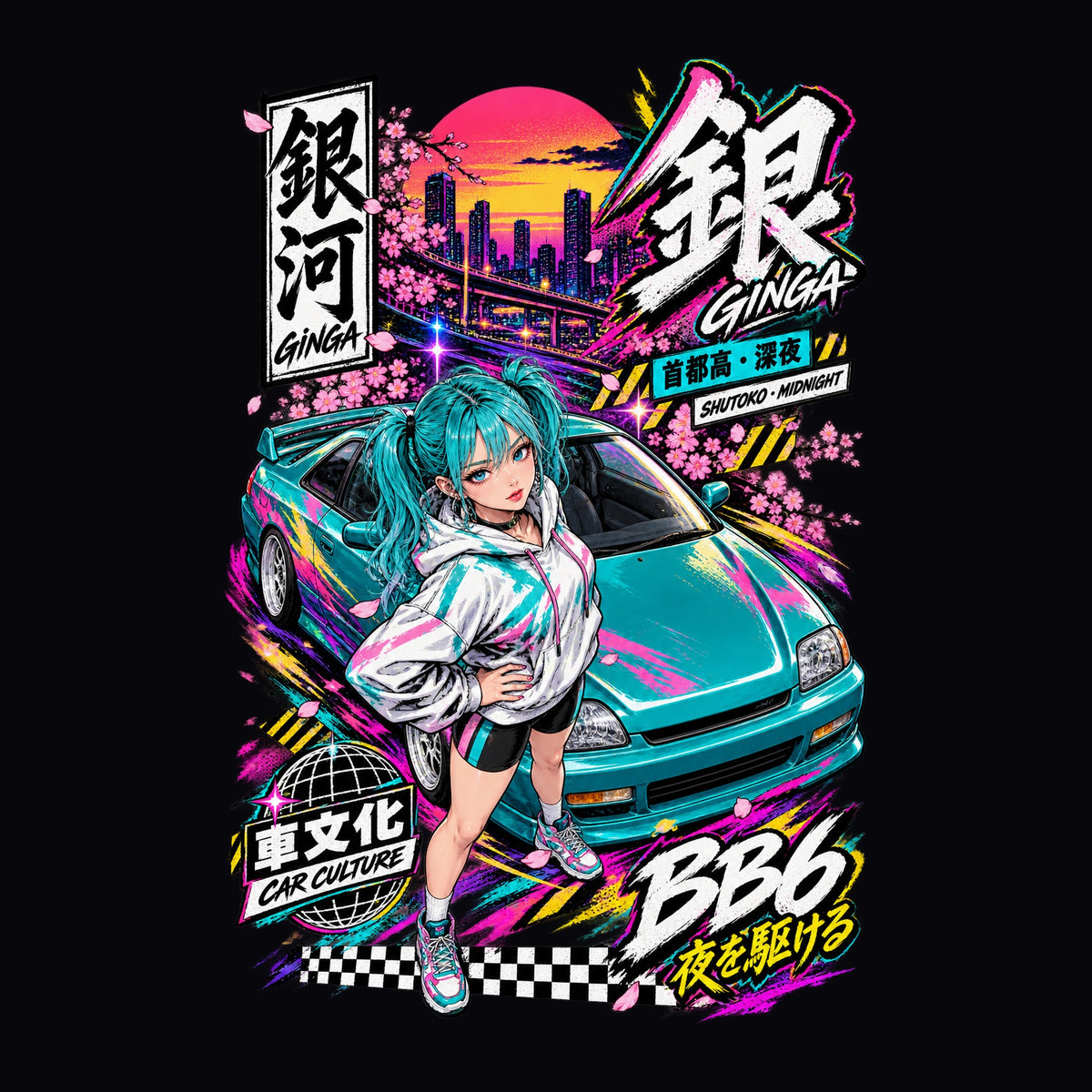 GINGA BB6 anime girl poster artwork