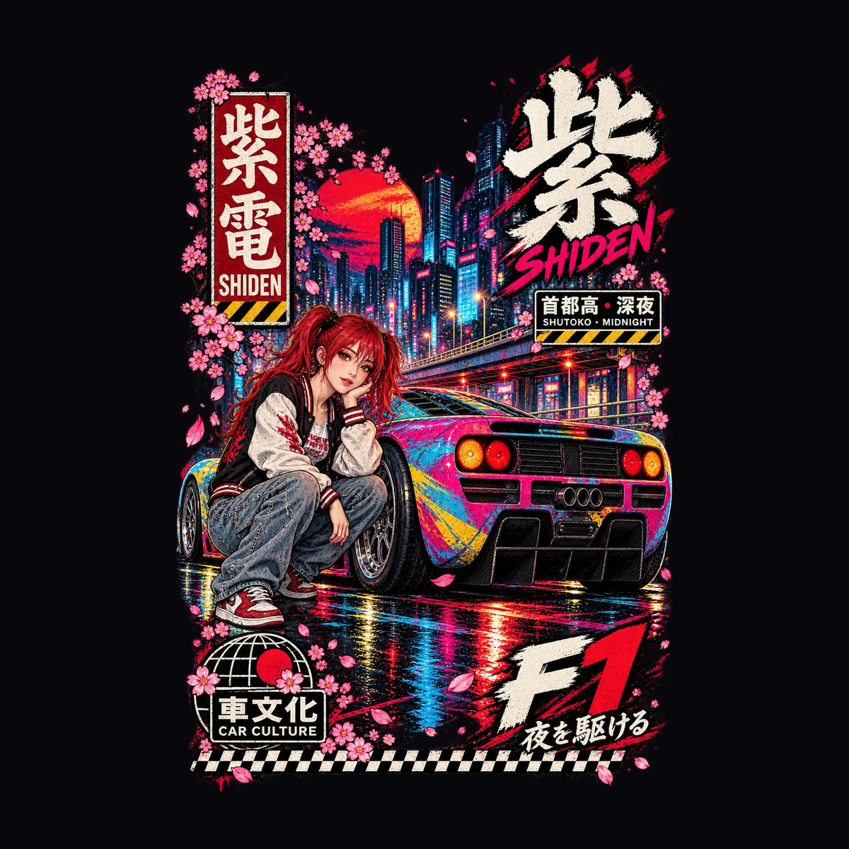 SHIDEN F1 anime girl poster artwork
