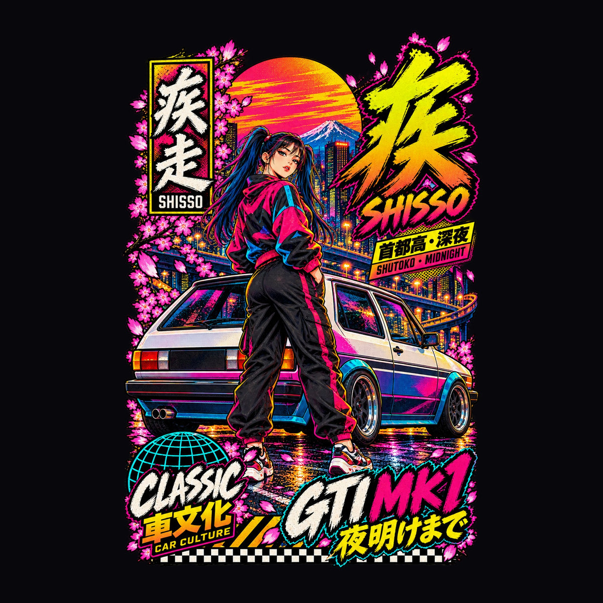 SHISSO GTI MK1 anime girl poster artwork