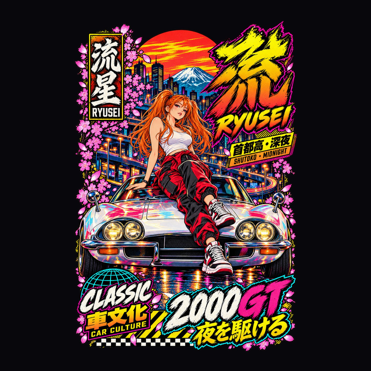 RYUSEI 2000GT anime girl poster artwork