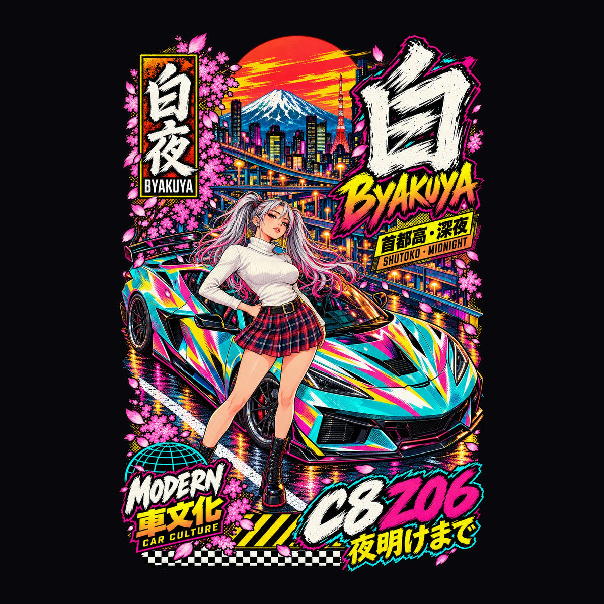 BYAKUYA C8 Z06 anime girl poster artwork