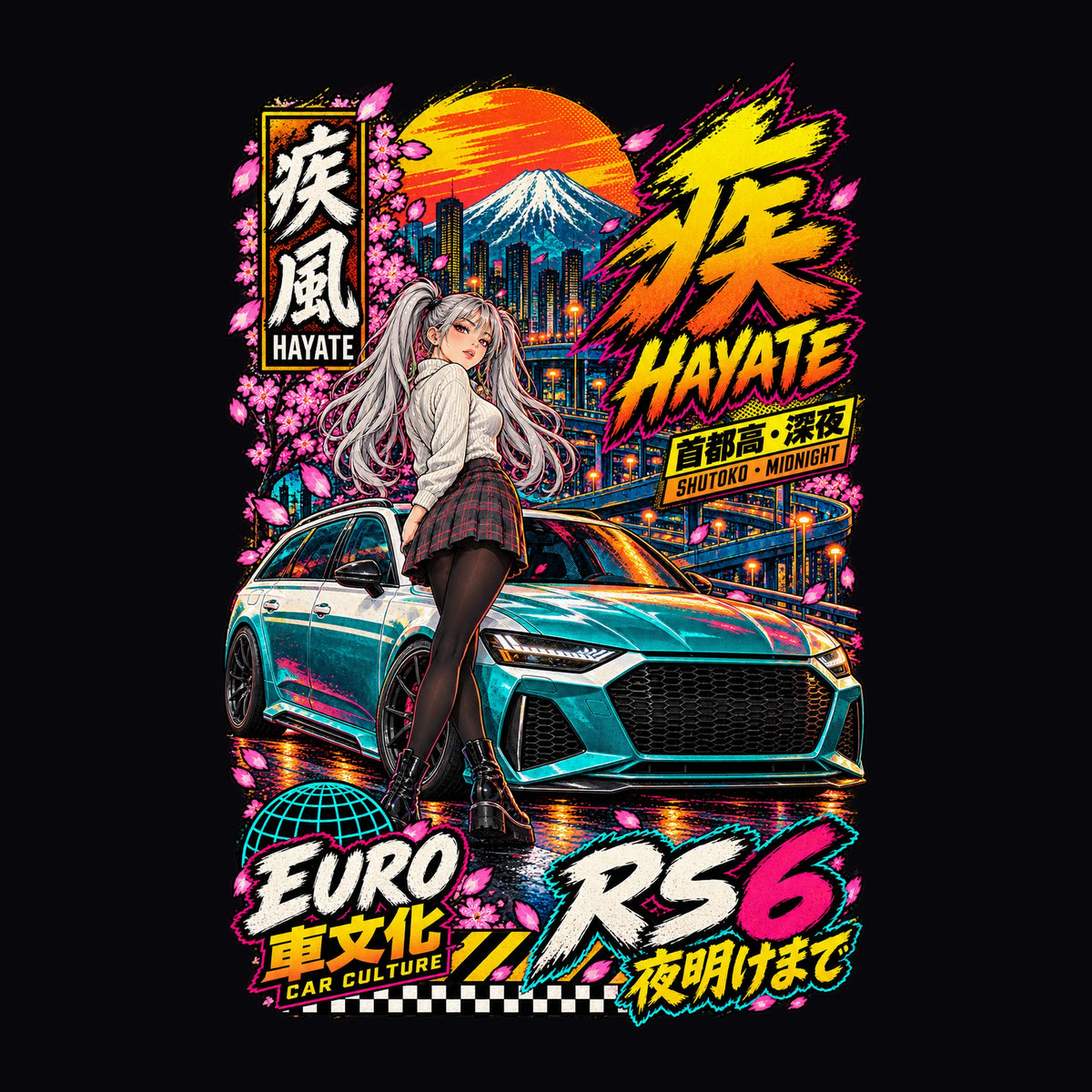 HAYATE RS6 anime girl poster artwork