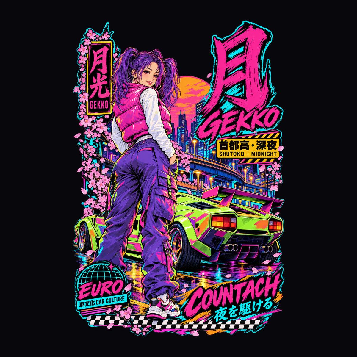GEKKO COUNTACH anime girl poster artwork