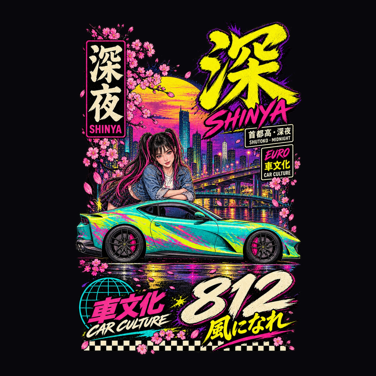 SHINYA 812 anime girl poster artwork