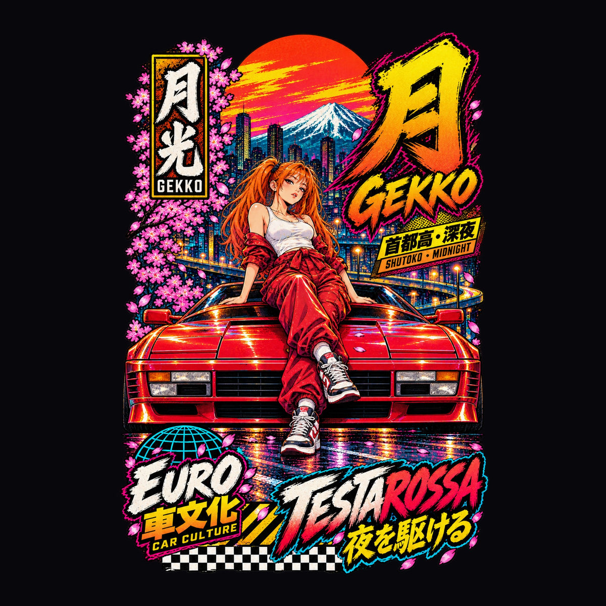 GEKKO TESTAROSSA anime girl poster artwork