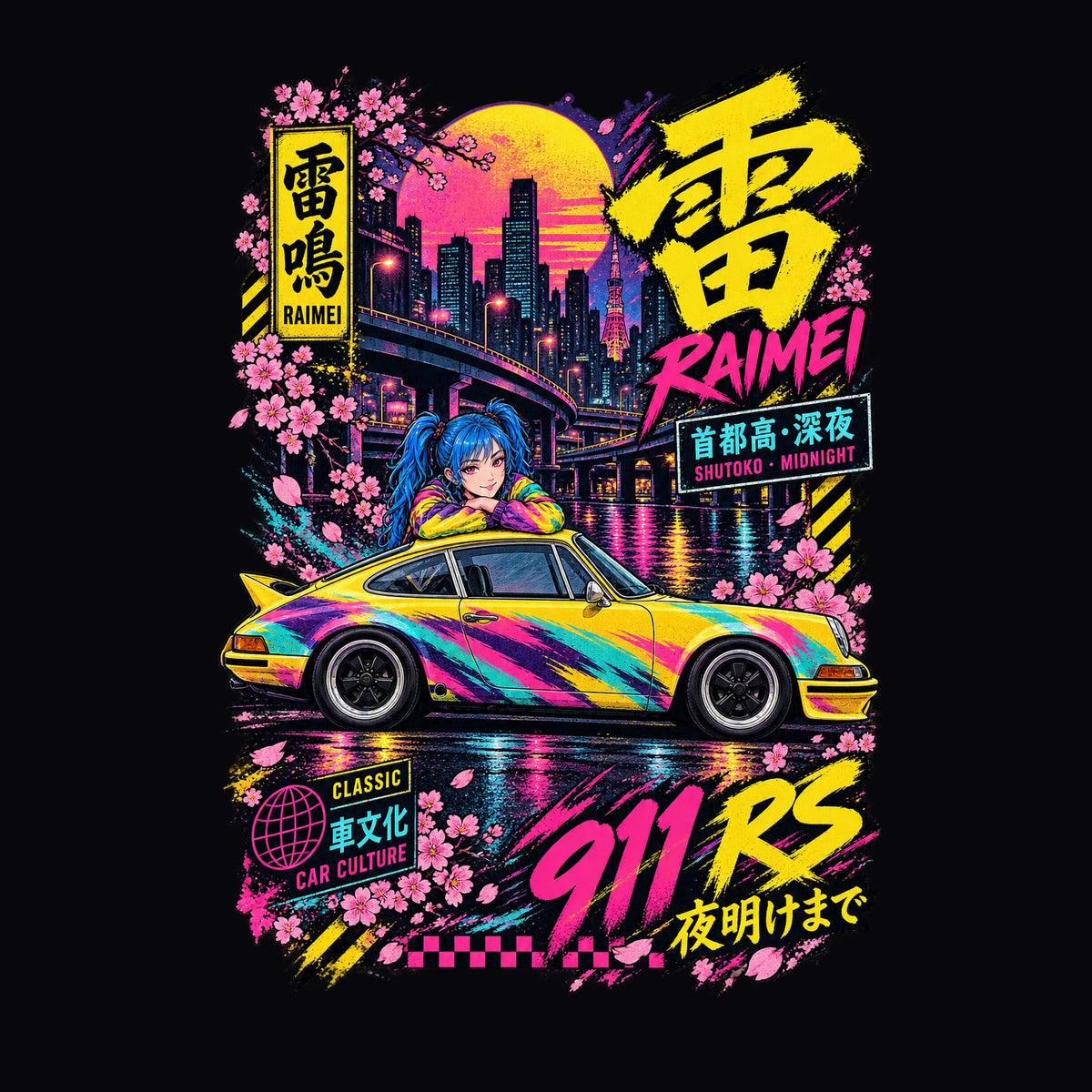 RAIMEI 911 RS anime girl poster artwork