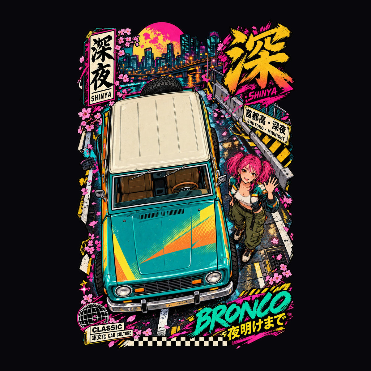 SHINYA BRONCO anime girl poster artwork