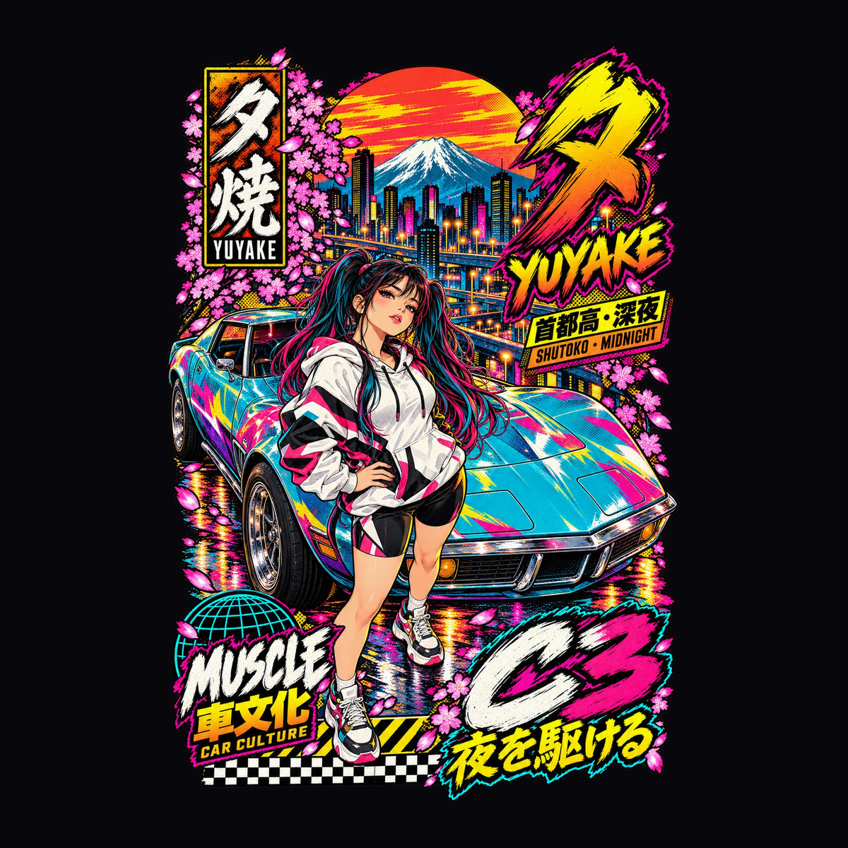 YUYAKE C3 anime girl poster artwork