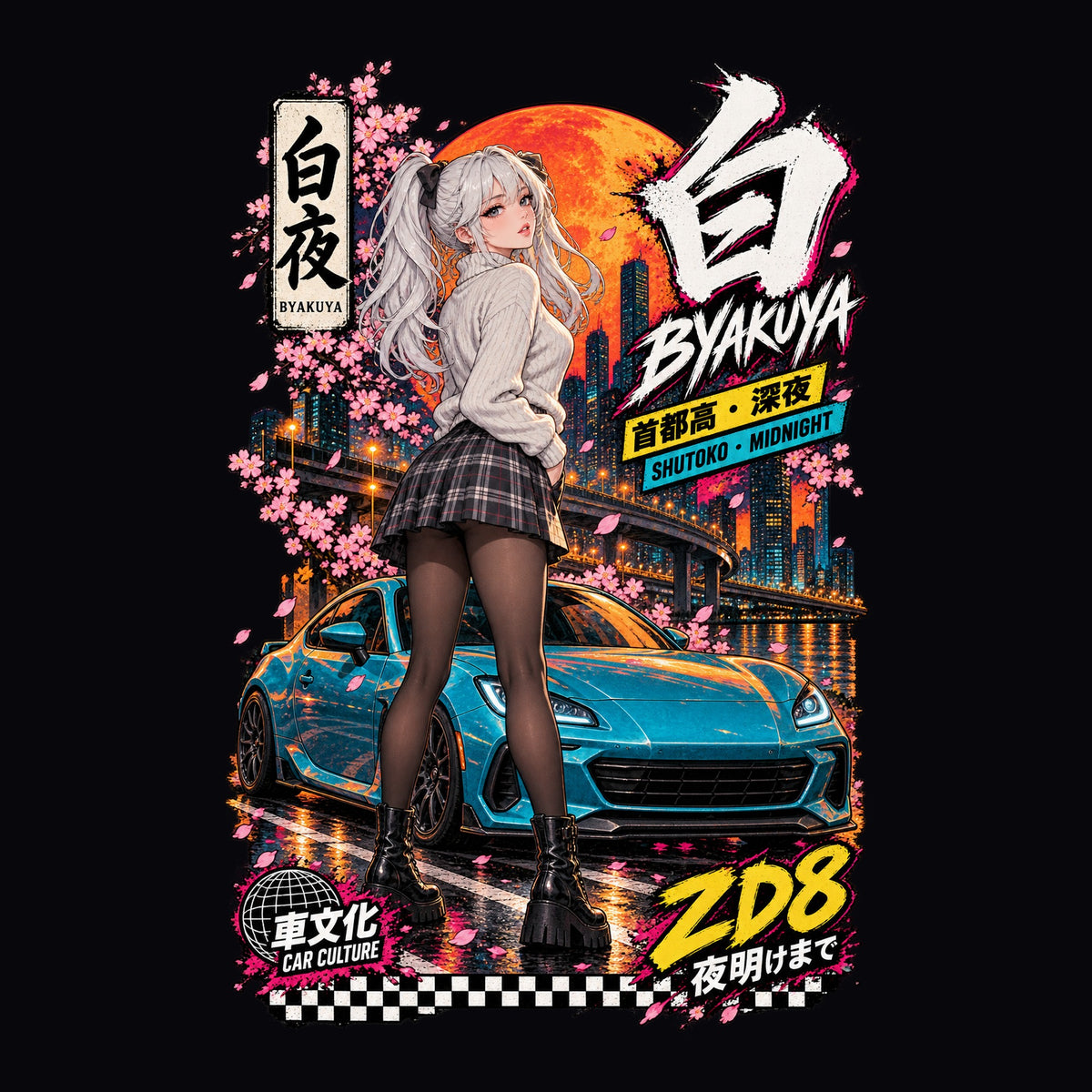 BYAKUYA ZD8 anime girl poster artwork