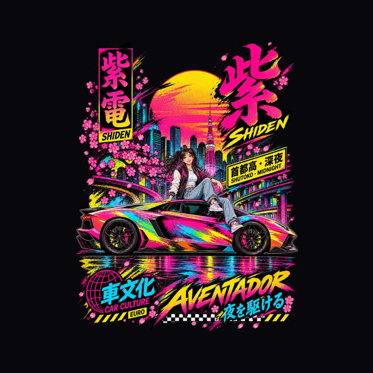 SHIDEN AVENTADOR anime girl poster artwork