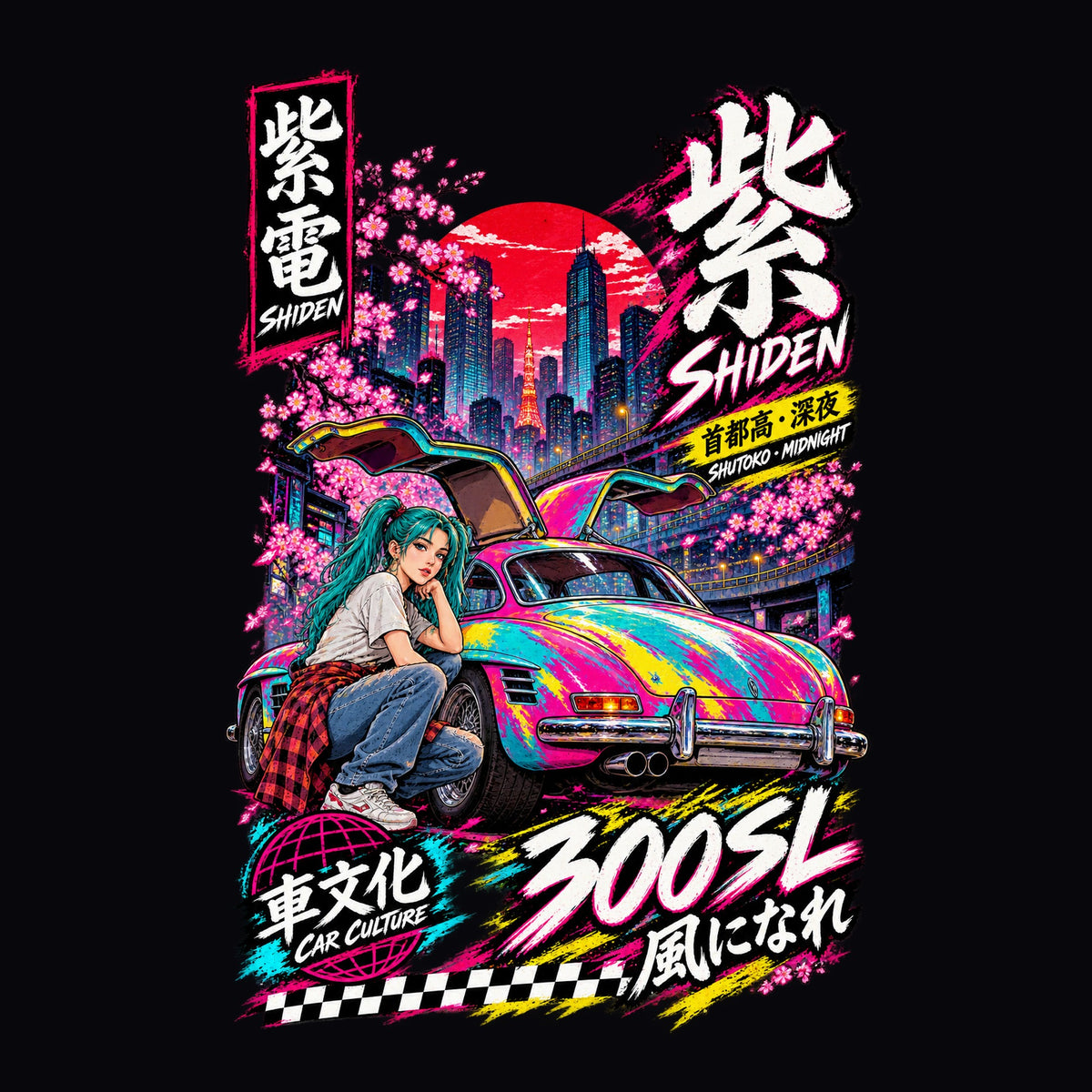 SHIDEN 300SL anime girl poster artwork