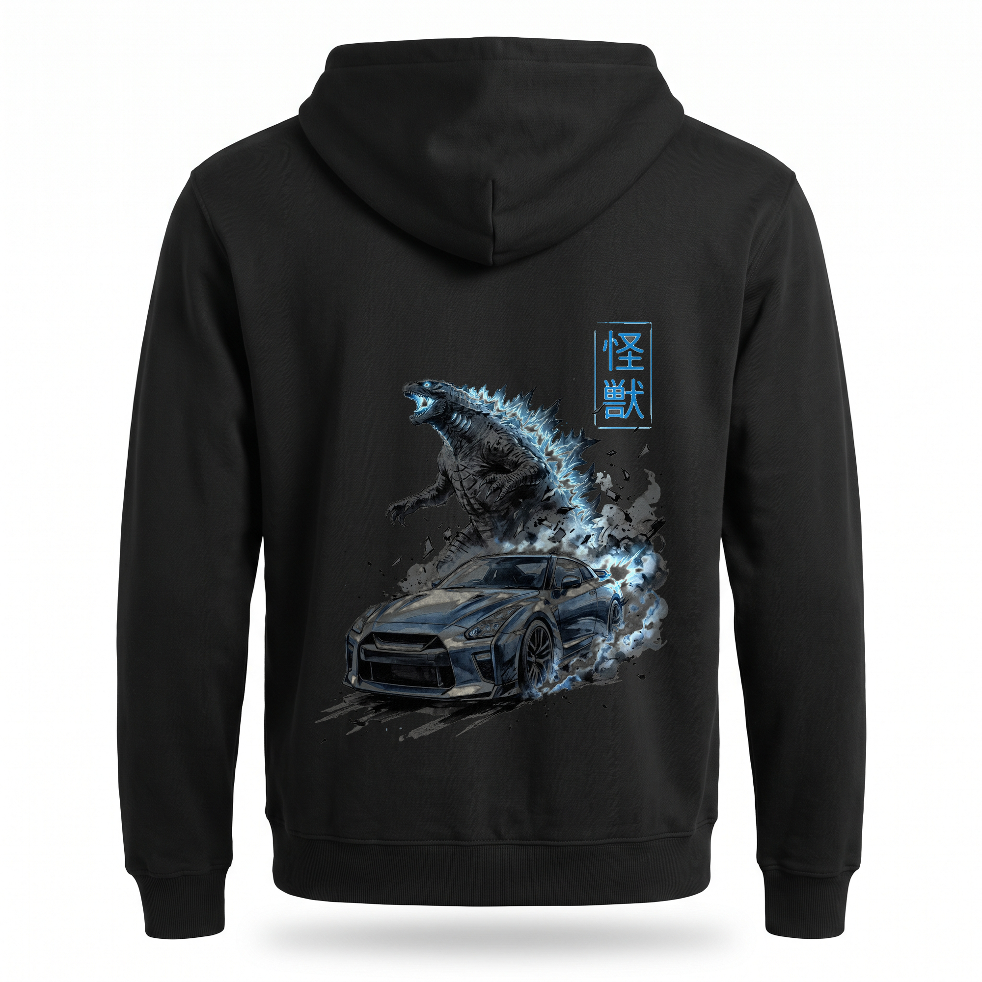 Kaiju — R35 GT-R Monster Sumi Ink Full-Back Hoodie — Black back