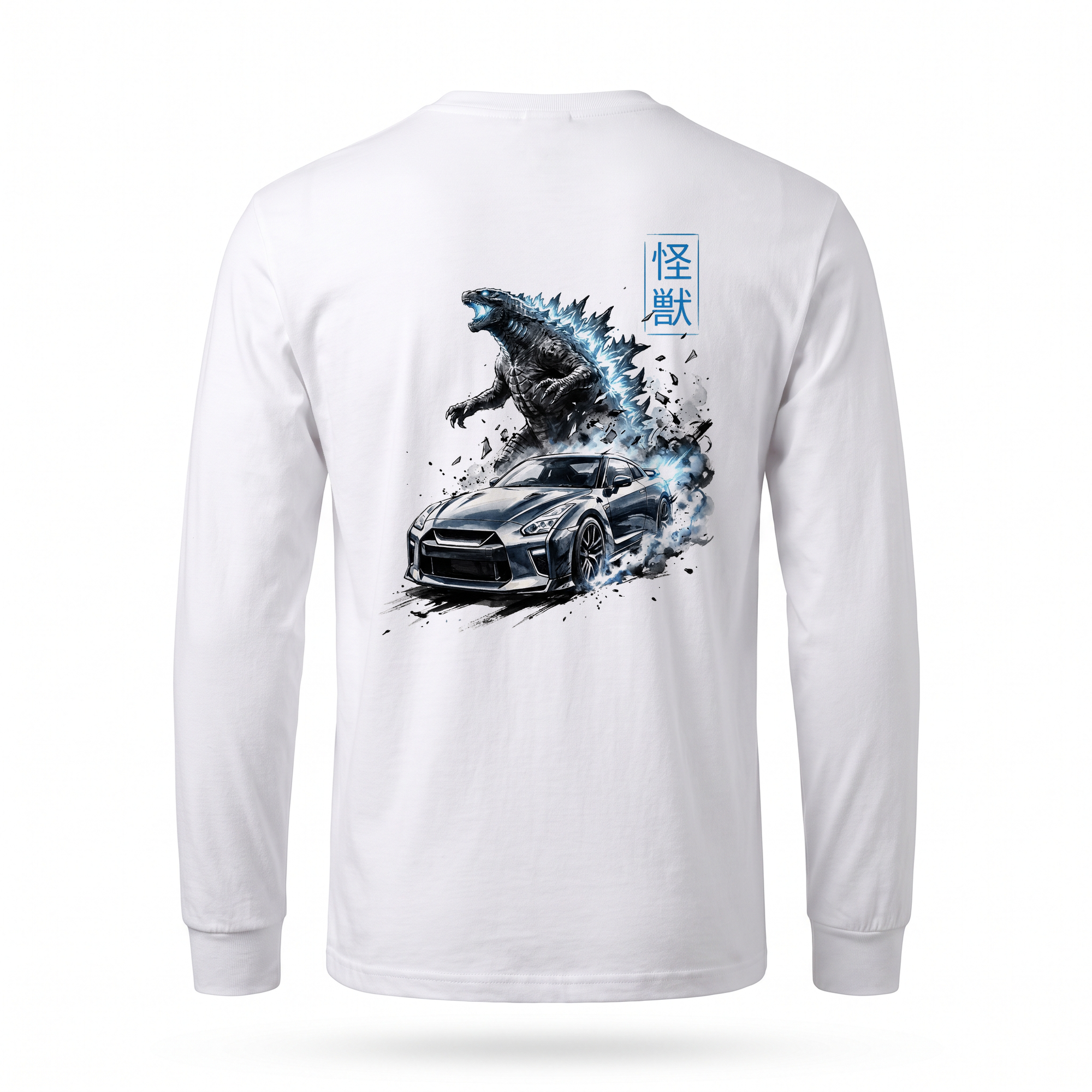 Kaiju — R35 GT-R Monster Sumi Ink Full-Back Long Sleeve — White back