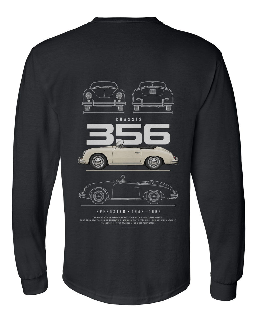 356 full-back artwork black long sleeve back view with the design