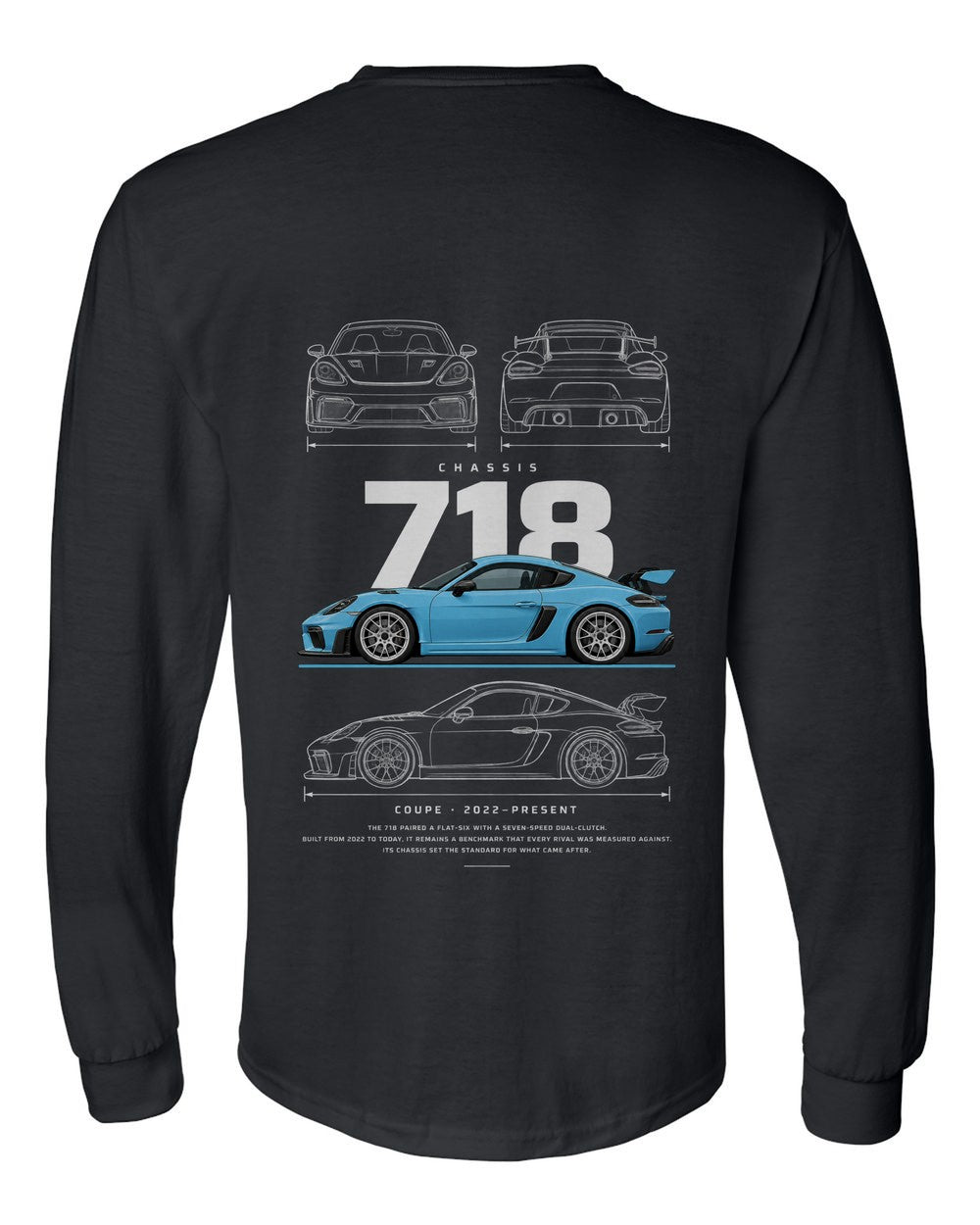 718 full-back artwork black long sleeve back view with the design