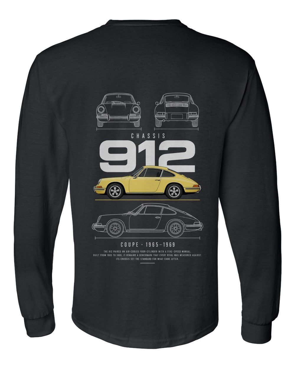 912 full-back artwork black long sleeve back view with the design