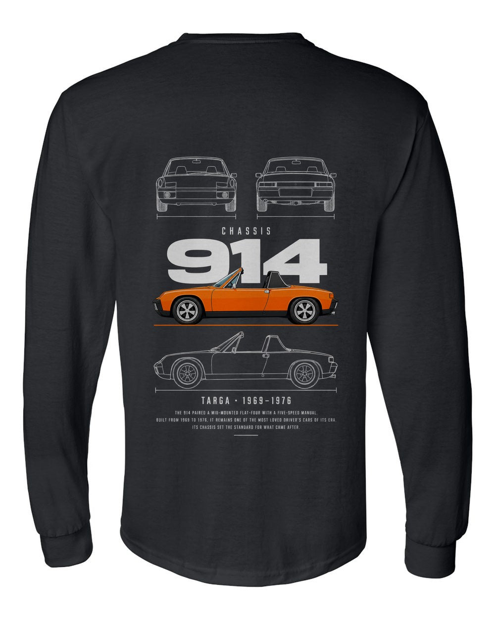 914 full-back artwork black long sleeve back view with the design