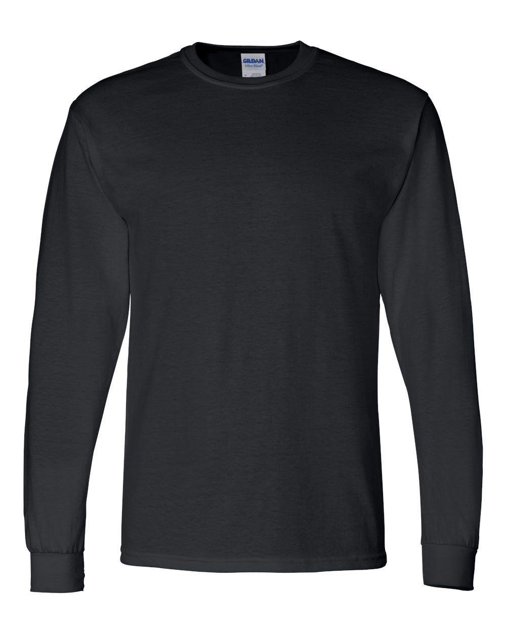 black longsleeve front view, plain
