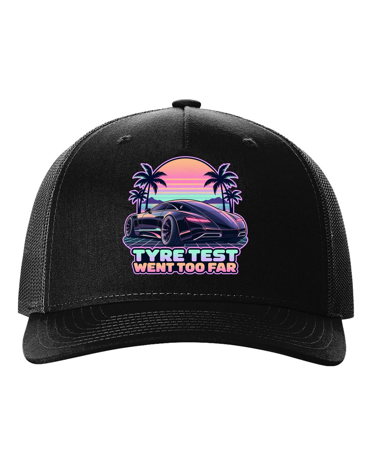 Isometric exploded V12 engine diagram for the Maybach 57 S W240 on a shirt back black hat front view with the design