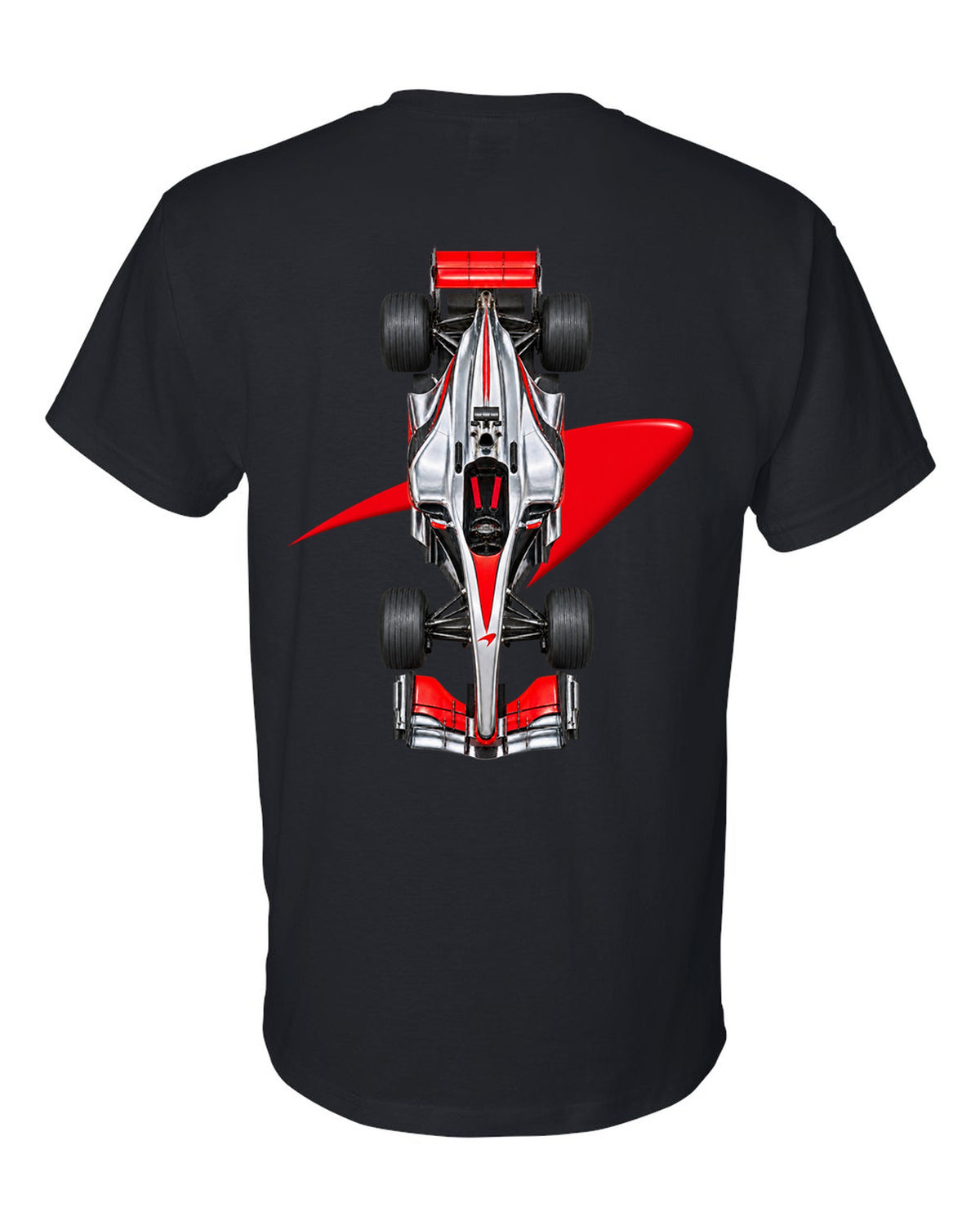Mclaren MP4 23 2008 Formula 1 overhead poster artwork black t-shirt back view with the design