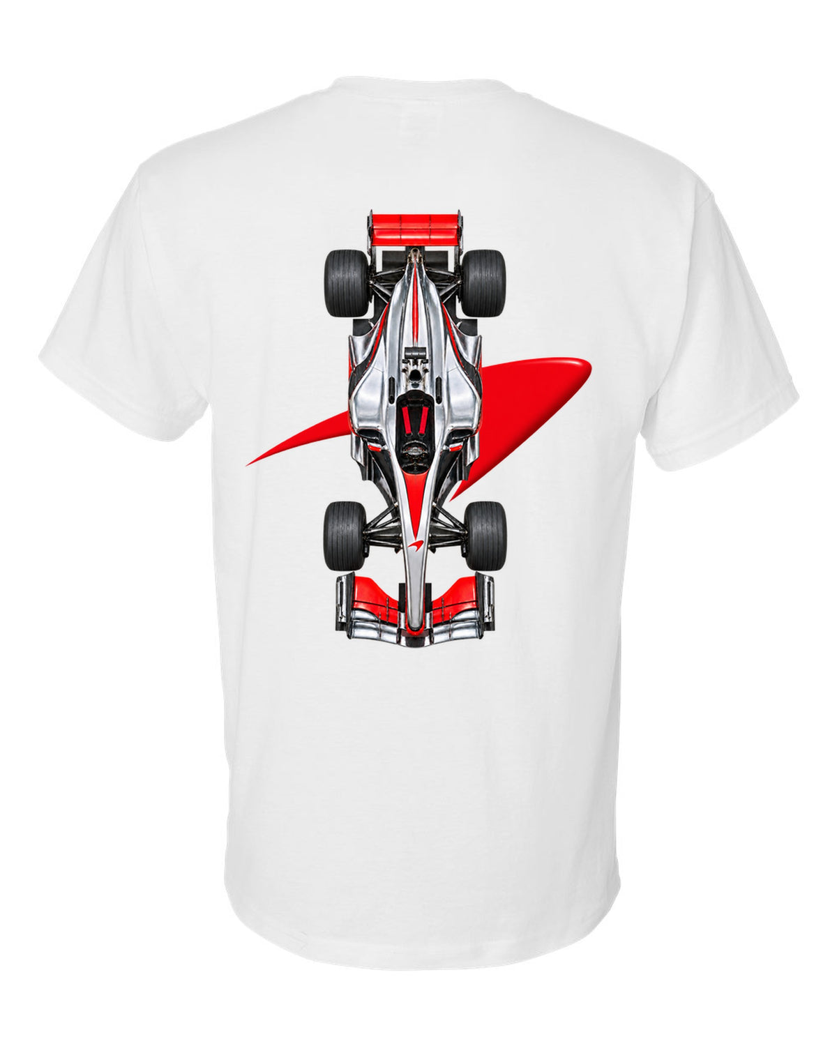 Mclaren MP4 23 2008 Formula 1 overhead poster artwork white t-shirt back view with the design