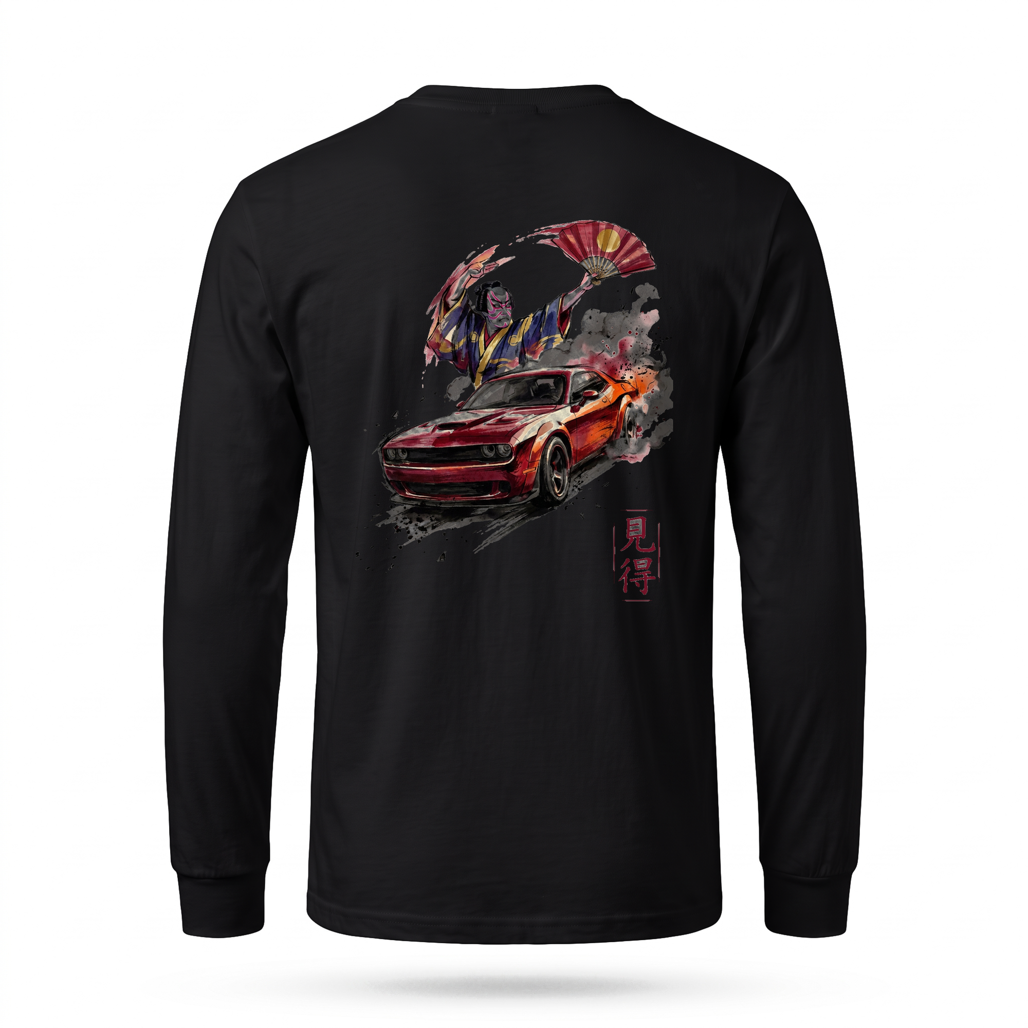Mie — Challenger Kabuki Sumi Ink Full-Back Long Sleeve — Black back