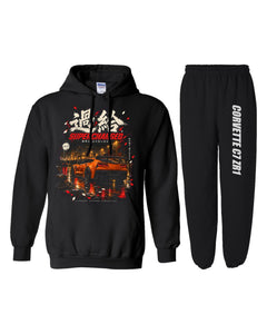 Chevrolet Corvette C7 ZR1 Dream Car Hoodie + Jogger Set black hoodie and sweatpants