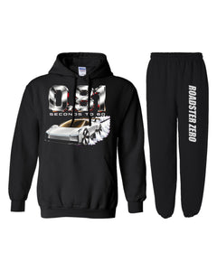 Tesla Roadster Zero Eighty ONE Dream Car Hoodie + Jogger Set black hoodie and sweatpants